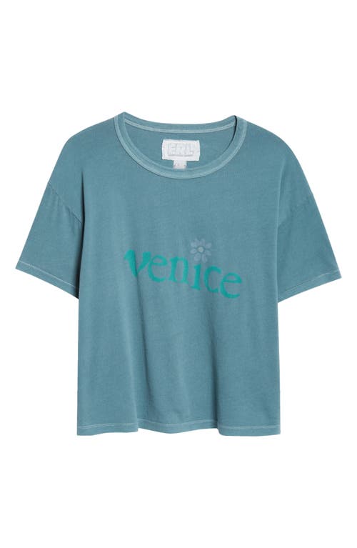 Shop Erl Gender Inclusive Venice Graphic T-shirt In Jade Green