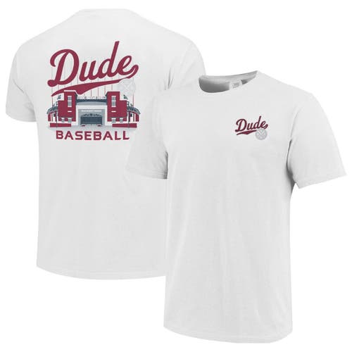 IMAGE ONE Men's White Mississippi State Bulldogs Dude Stadium Comfort Color T-Shirt
