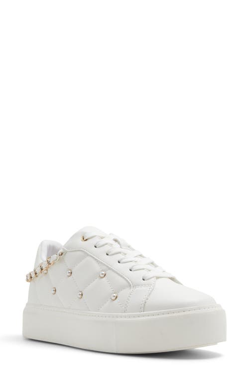 Shop Aldo Tavi Platform Sneaker In White