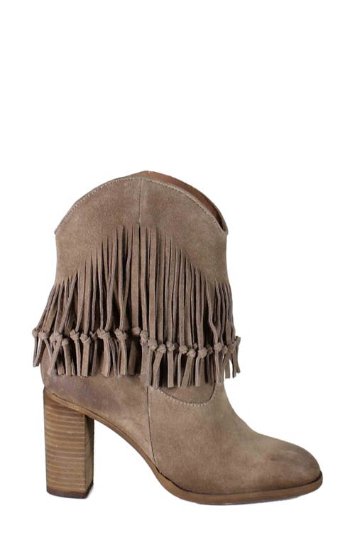 Shop Diba True True Sky Fringe Bootie In Dark Dust