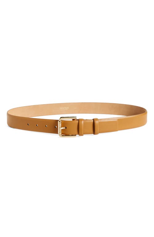 Max Mara Classic Leather Belt in Tobacco 