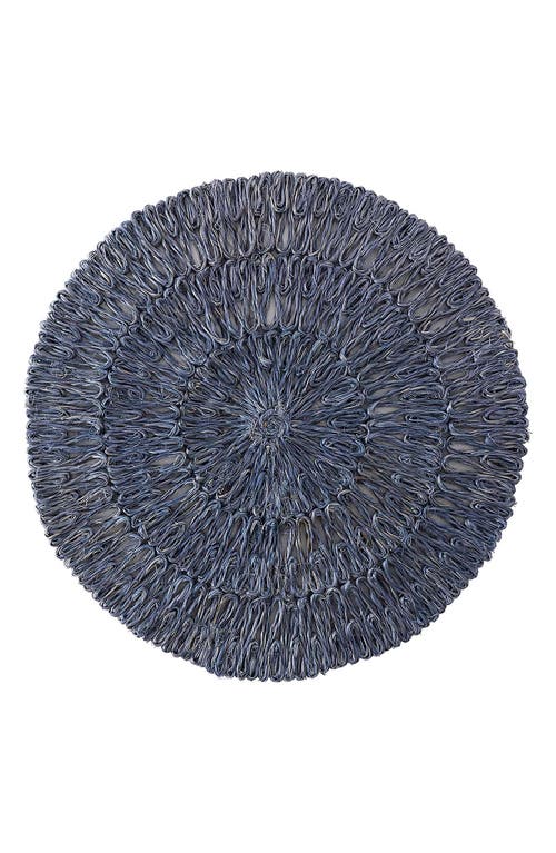 Juliska Straw Loop Natural Placemats, Set Of 4 In Delft Blue