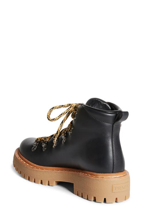 Shop Prada St. Moritz Hiking Boot In Nero