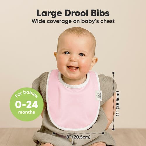Keababies 8-pack Baby Drool Bibs In Muted Pastel