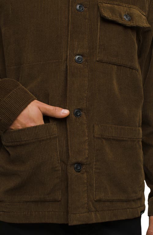 Shop Prana Ridgecrest Organic Cotton Corduroy Chore Coat In Rich Earth