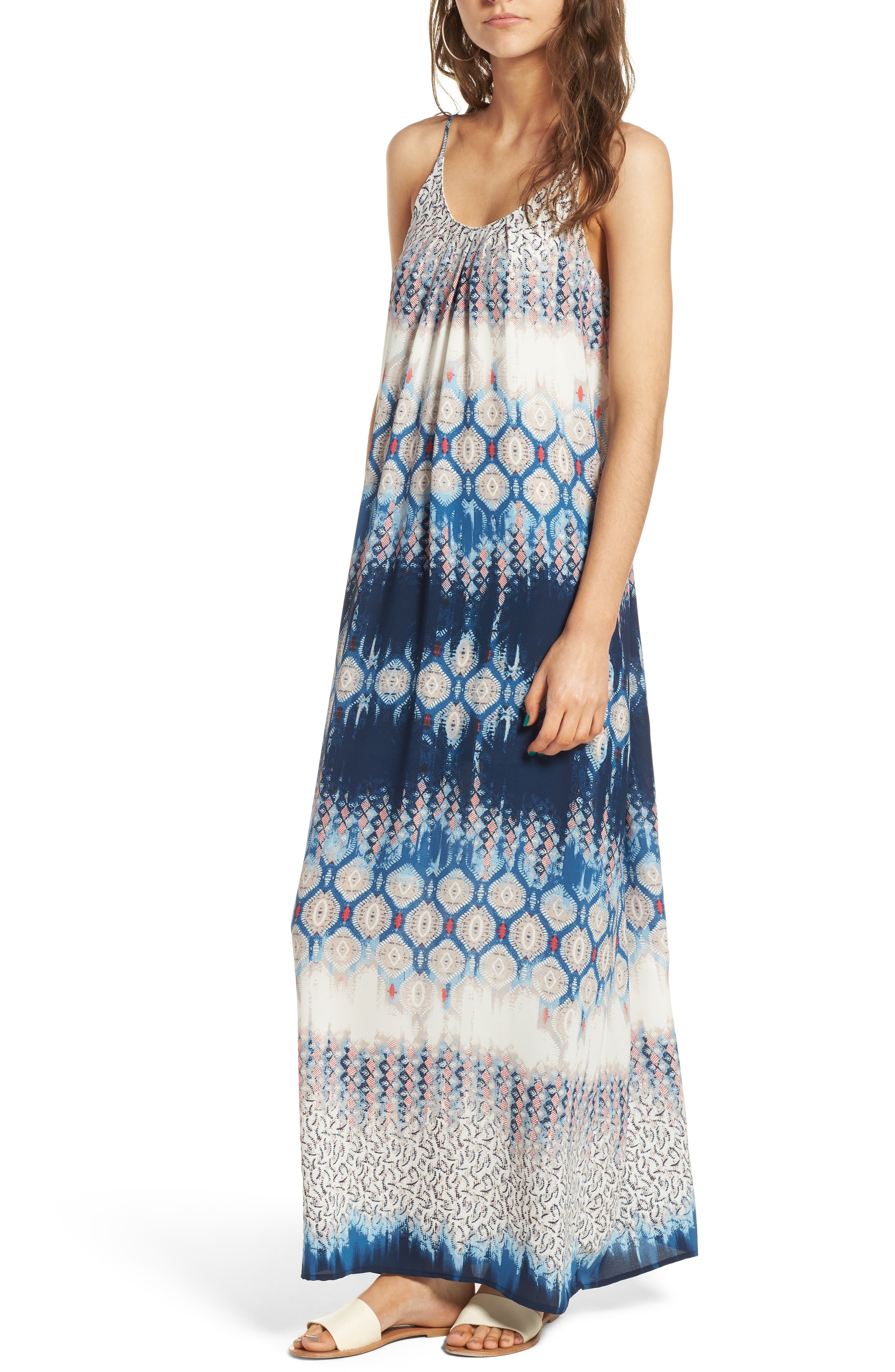 boho tie dye maxi dress