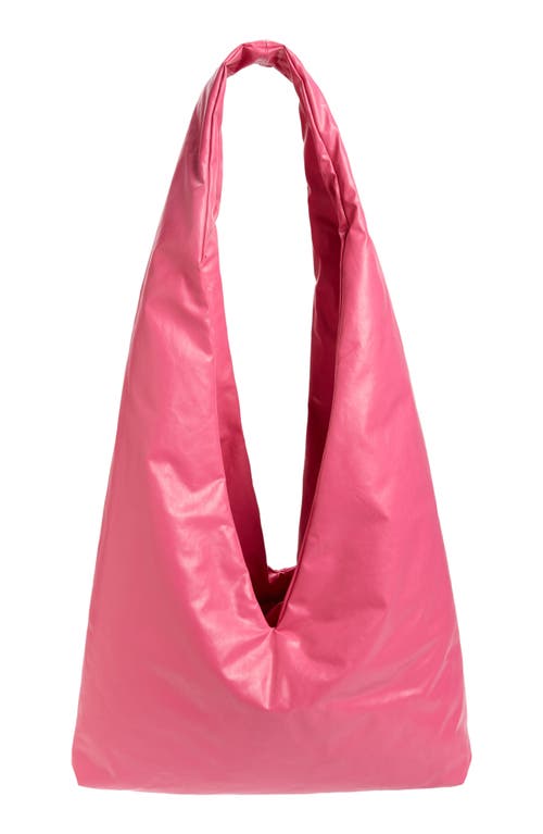KASSL Anchor Medium Oiled Canvas Crossbody Bag in Bright Pink
