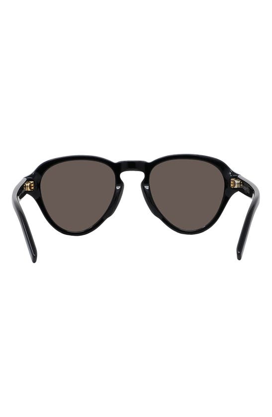 Shop Givenchy Gv Day 51mm Pilot Sunglasses In Shiny Black / Brown