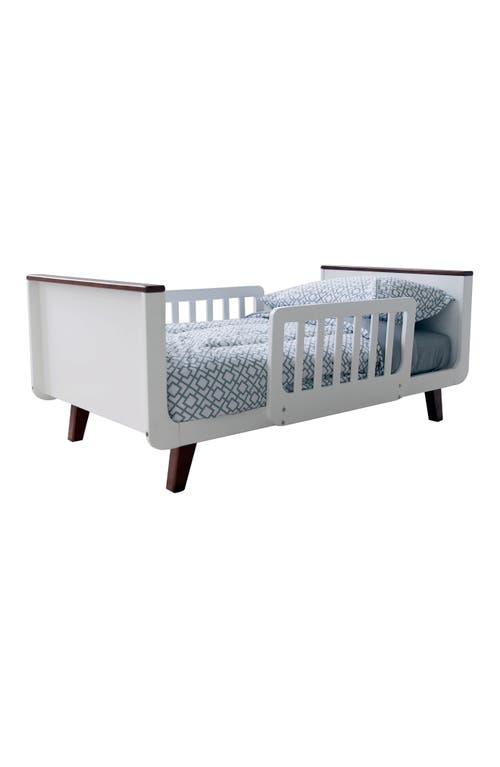 Little Partners Mod Toddler Bed in White & Espresso at Nordstrom