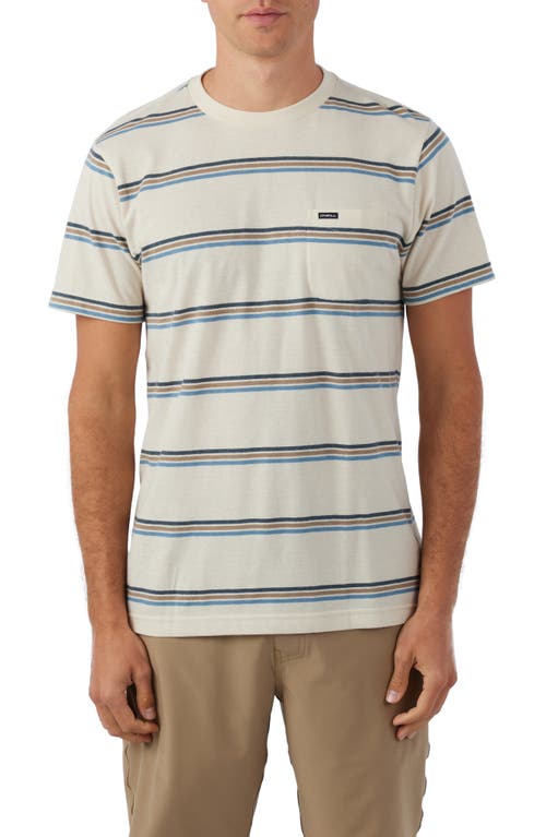 O'Neill Smasher Stripe Cotton Pocket T-Shirt in Cream at Nordstrom, Size Large