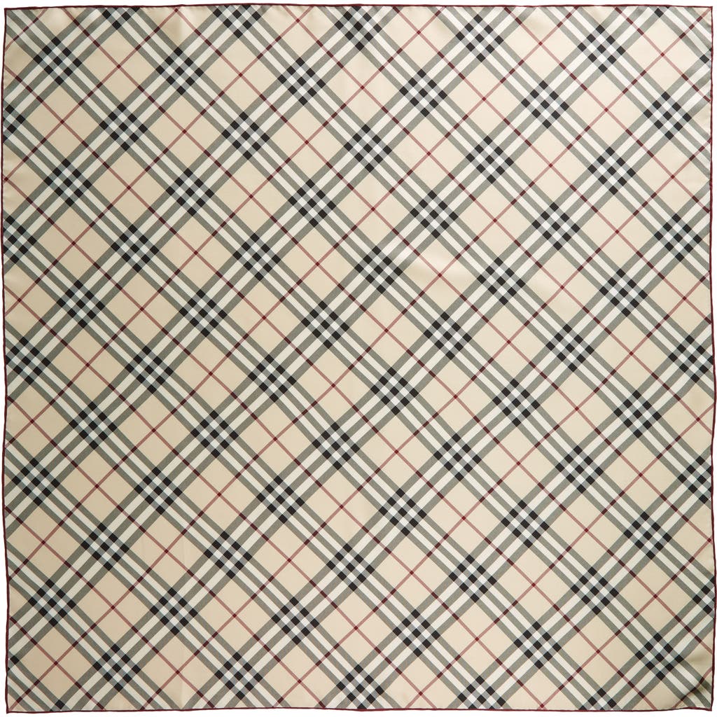 Burberry Silk Check Scarf Accessories In Stone