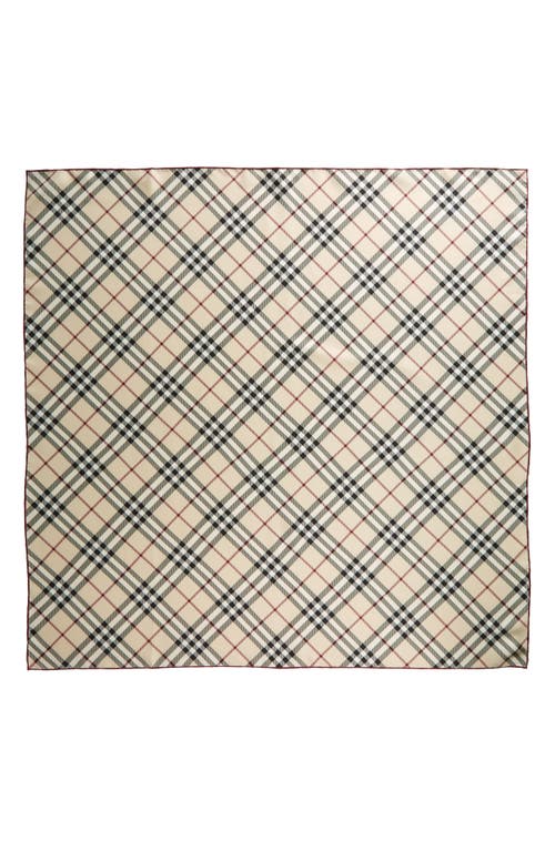 Burberry Silk Check Scarf Accessories In Stone