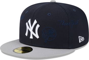 Men's New Era Navy/Gray York Yankees Multi Logo 59FIFTY Fitted Hat