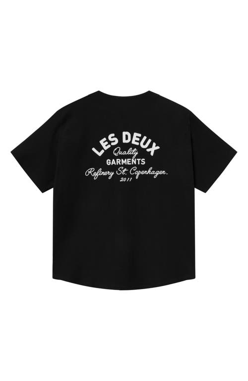 Barry Button-Up Cotton Baseball Jersey in Black