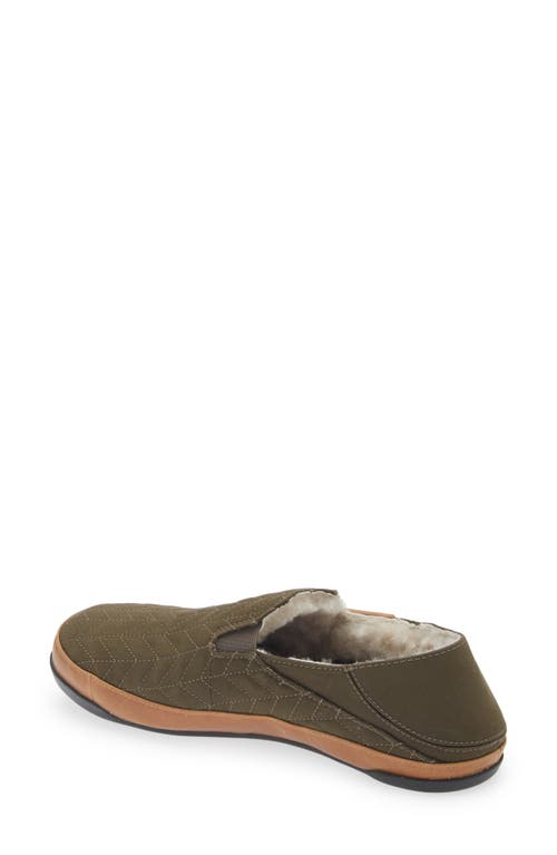 Shop Olukai Hanohano Genuine Shearling Slipper In Husk/husk