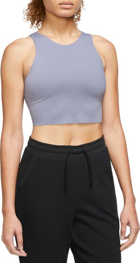 Women's Plus Size 2X Nike Yoga Luxe Infinalon Cropped Tank Sports Bra  CZ3286-219