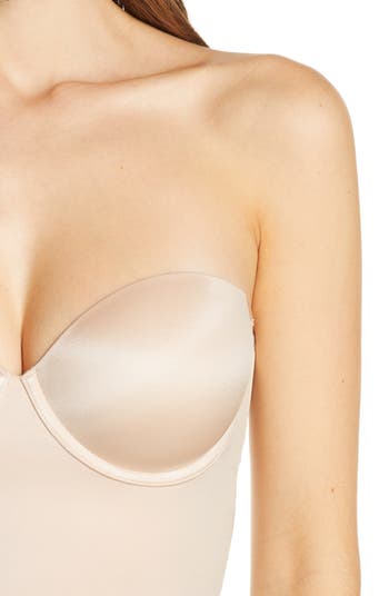 Buy Spanx women strapless cupped bodysuit shaper beige Online
