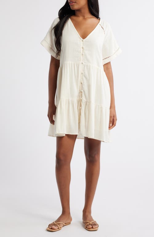 Rip Curl Desert Dreams Free Button Front Dress In Off White
