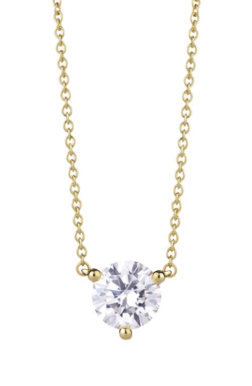 1-Carat Lab Grown Diamond Necklace in White/14K Yellow Gold