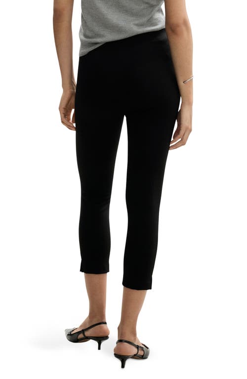 Mango Capri Leggings In Black