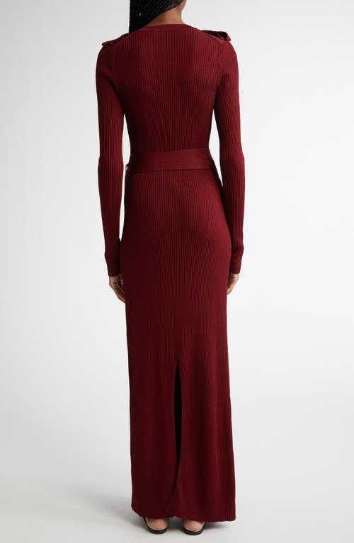 Shop Proenza Schouler Lauryn Long Sleeve Rib Sweater Dress In Dark Red