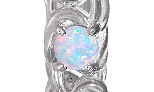Fzn Stone Hoop Earrings In Opal