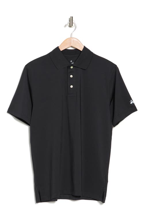 Brooks Brothers Short Sleeve Knit Polo In Black