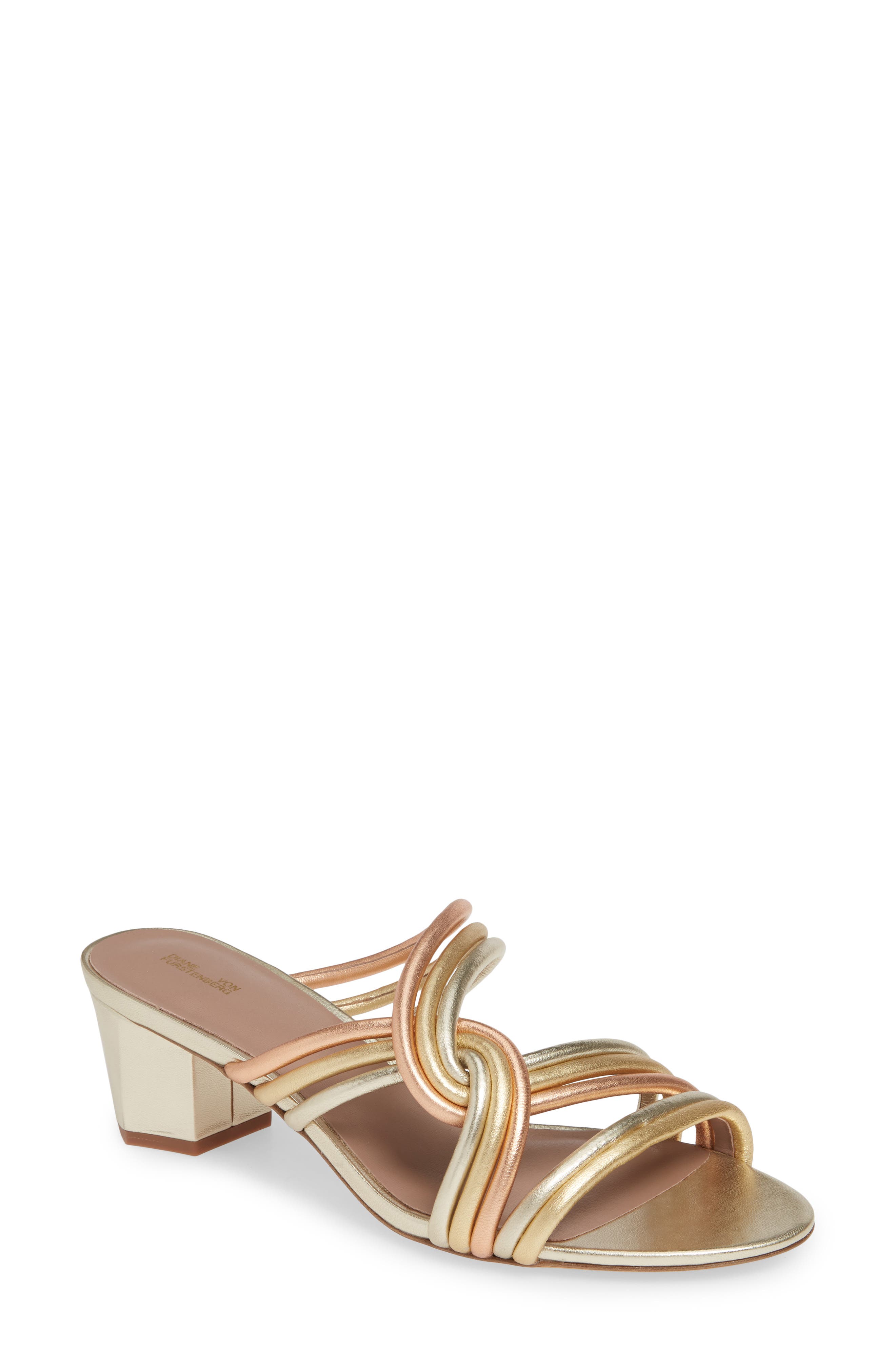 Diane Von Furstenberg Jada Sandal, Metallic