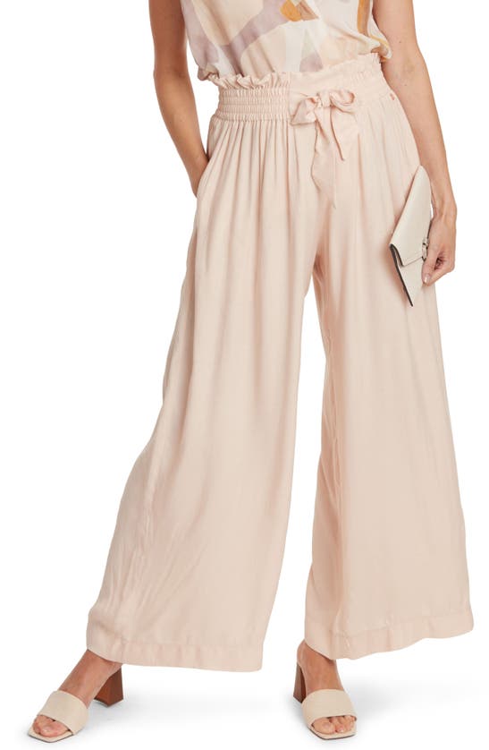 Shop Cache Coeur Sahel Smocked Twill Maternity Pants In Sand