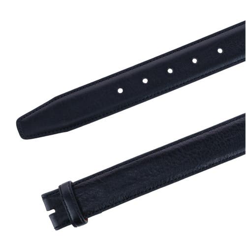 Trafalgar Men's Feather Edge Pebble Leather Harness Belt Strap In Black