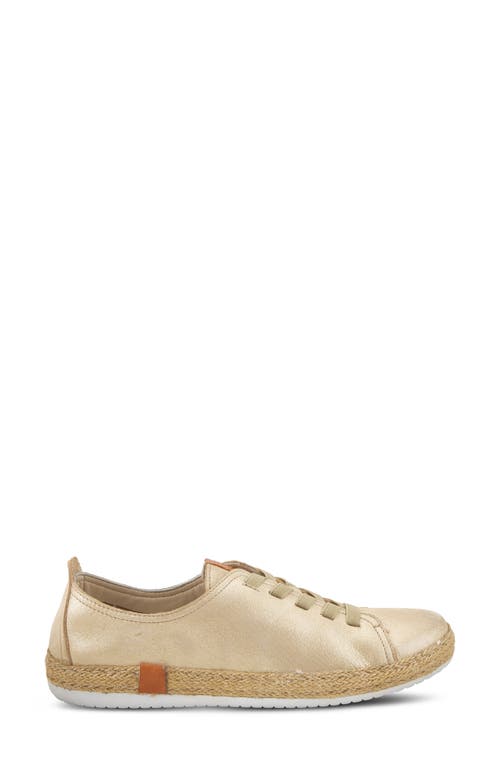 Spring Step Eloya Espadrille Sneaker In Gold Metallic