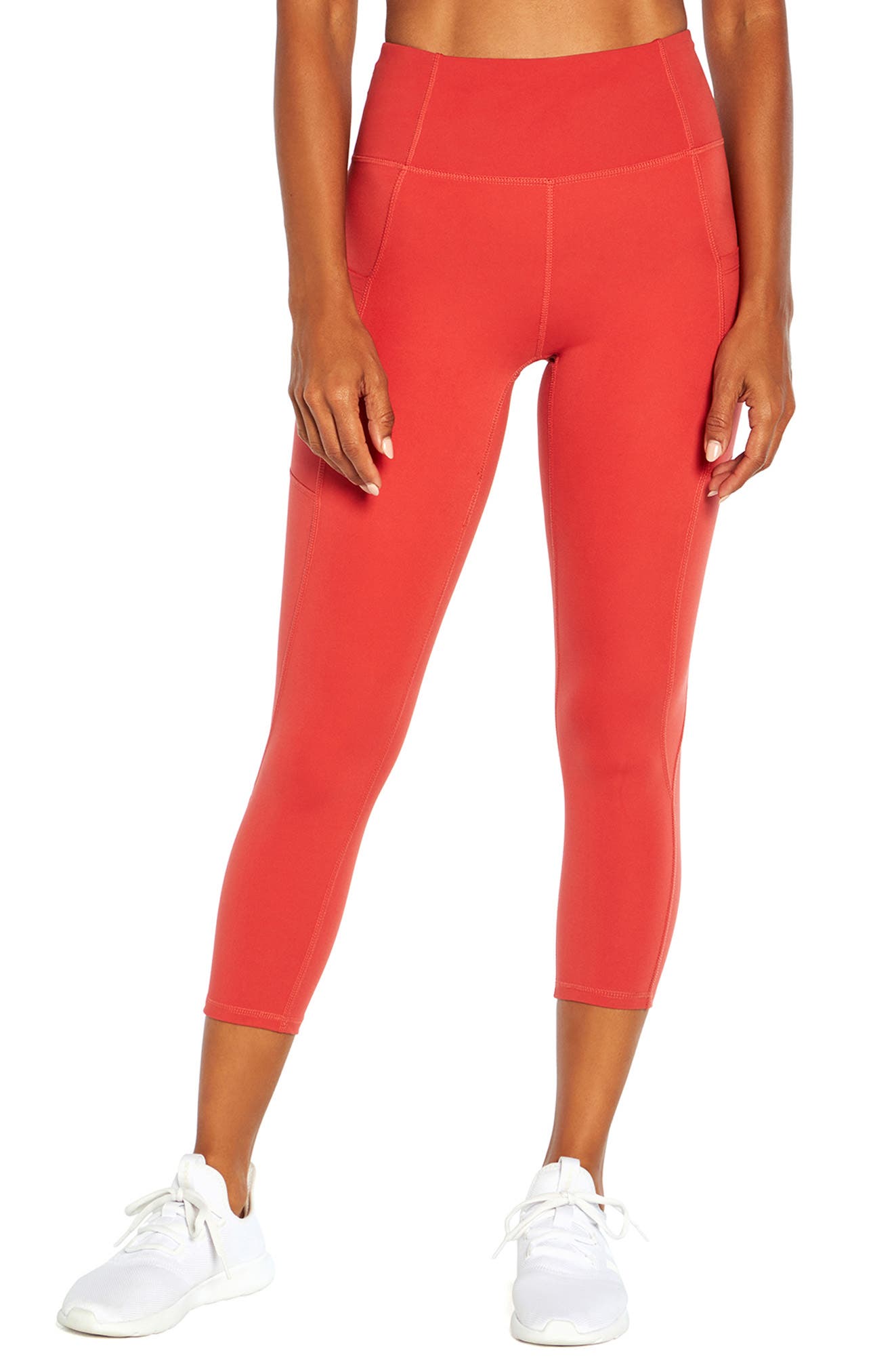 High Rise Tummy Control Capri Leggings 
