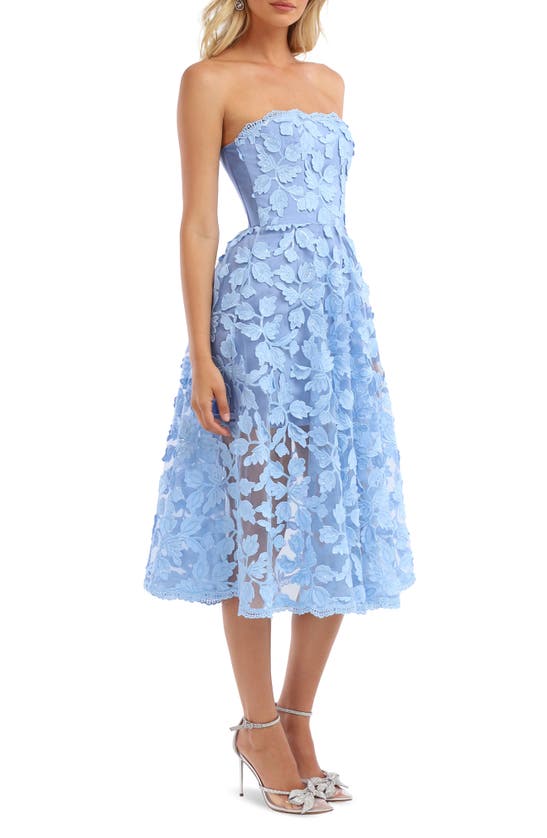 Shop Helsi Audrey Floral Appliqué Cocktail Dress In Periwinkle Blue