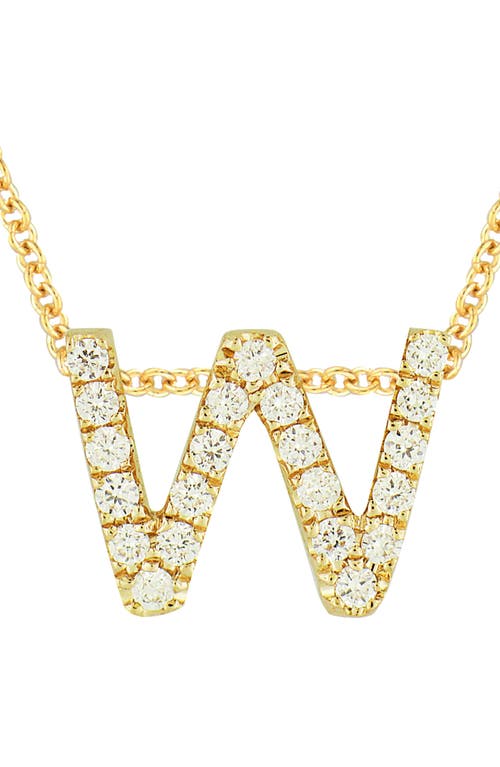 Bony Levy 18k Gold Pavé Diamond Initial Pendant Necklace In 18k Yellow Gold - W