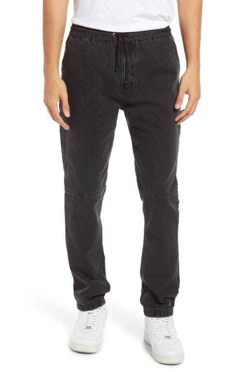 FRAME Denim & Nylon Joggers in Black Washed at Nordstrom, Size Large