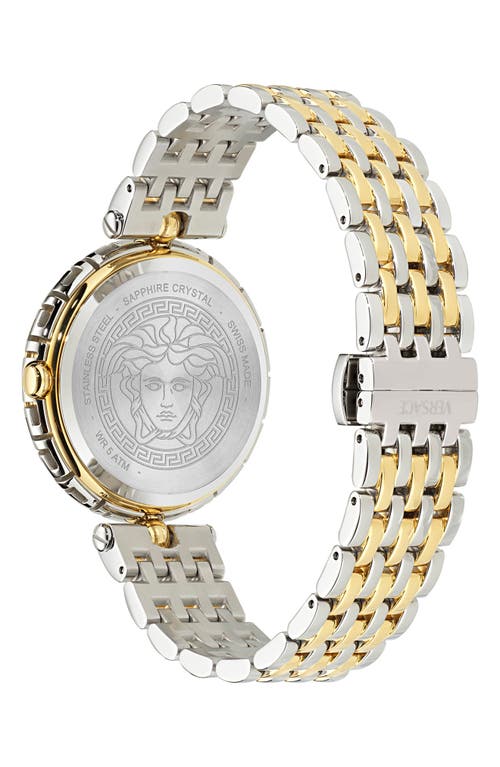 Shop Versace Medusa Heritage Two-tone Bracelet Watch, 38mm In Two Tone