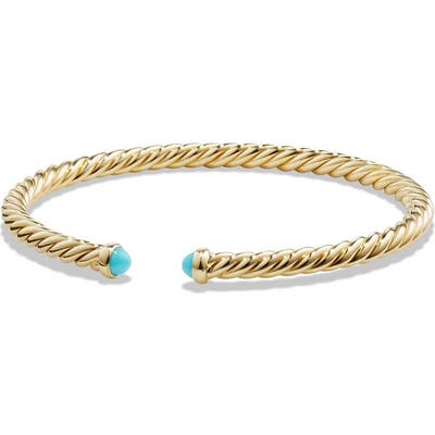 David Yurman Cable Spira Bracelet With Semiprecious Stones In 18K Gold
