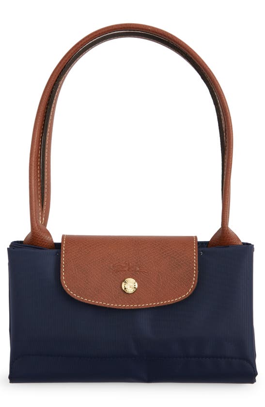  Longchamp Le Pliage Nylon Medium Shoulder Tote in Navy