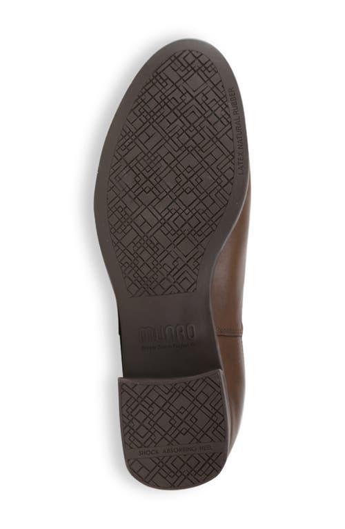 Munro Bedford Leather Bootie In Mushroom Calf Leather