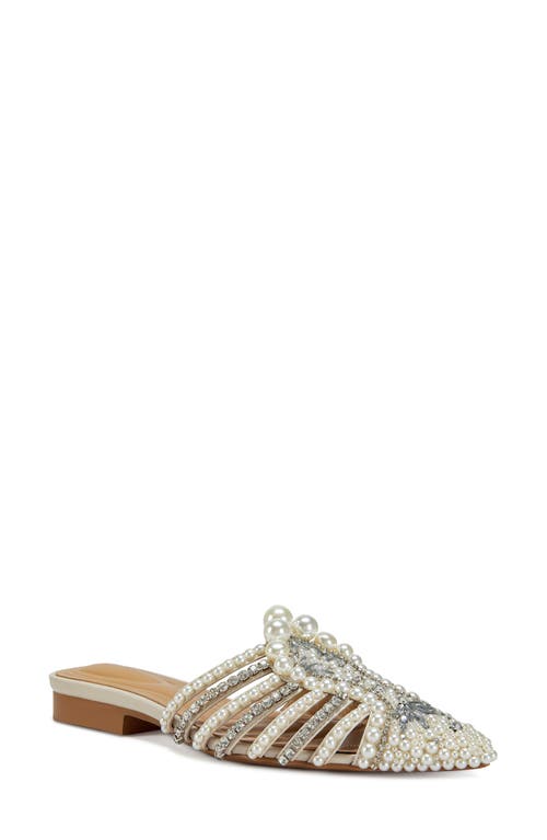 Shop Azalea Wang Adaline Pointed Toe Mule In Bone