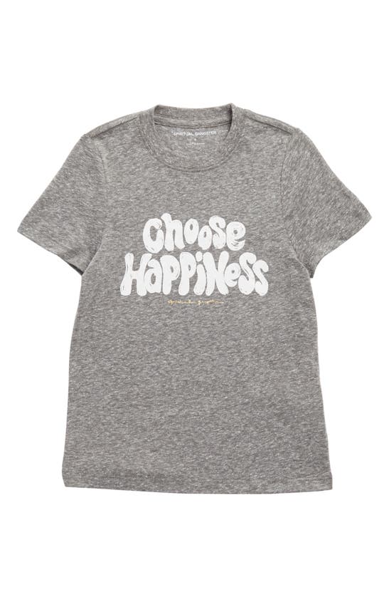 Spiritual Gangster Kids' Choose Happiness Classic T-shirt In Heather Gr