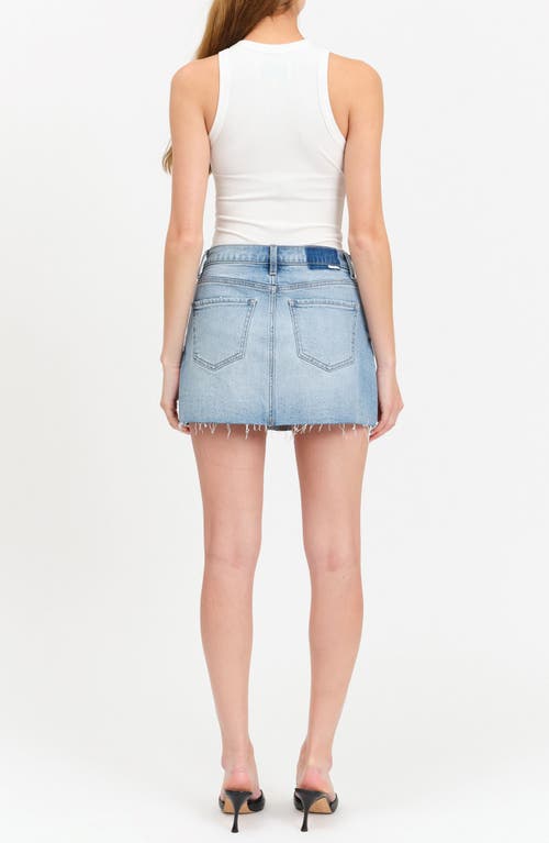 DAZE DAZE MALIBU DISTRESSED CUTOFF DENIM MINISKIRT 