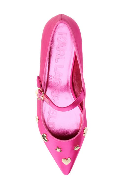 Shop Karl Lagerfeld Paris Veyda Pointed Toe Mary Jane Flat In Cactus Flower