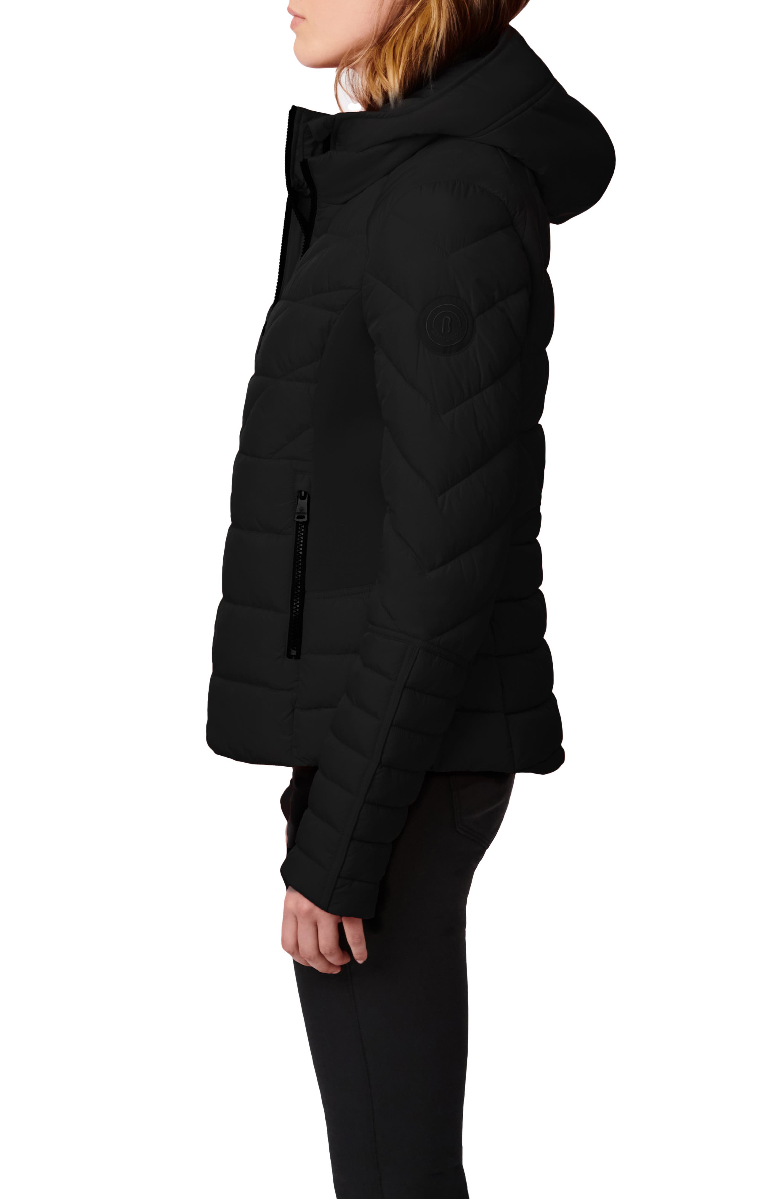Bernardo Chevron Quilted Puffer Jacket 
