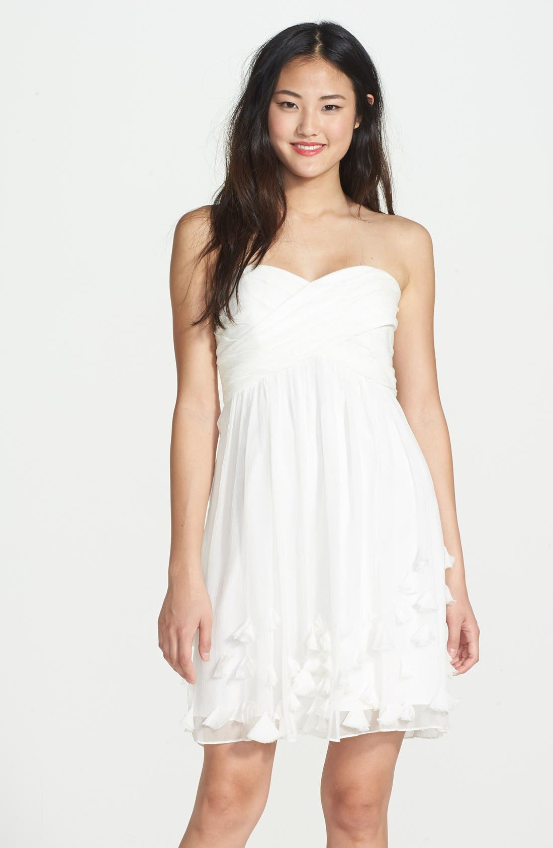 Jenny Yoo Crinkled Silk Chiffon Dress Nordstrom