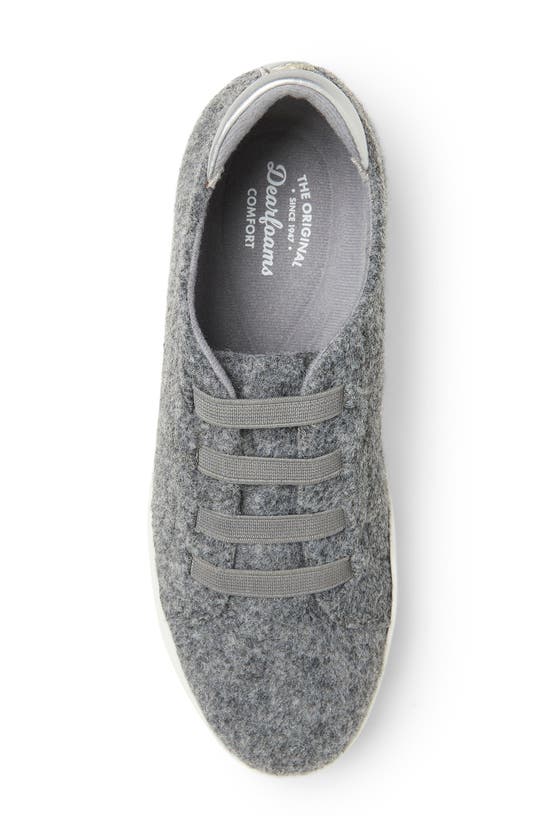 Shop Original Comfort By Dearfoams Sport Foam Elastic Lace Slip-on Sneaker In Light Grey