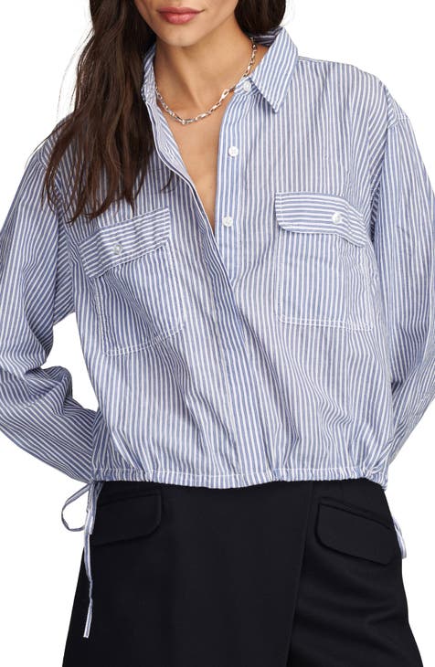 Lucky Brand womens Denim Western Button Up Shirt Blouse, Medium Wash,  X-Small US at  Women's Clothing store