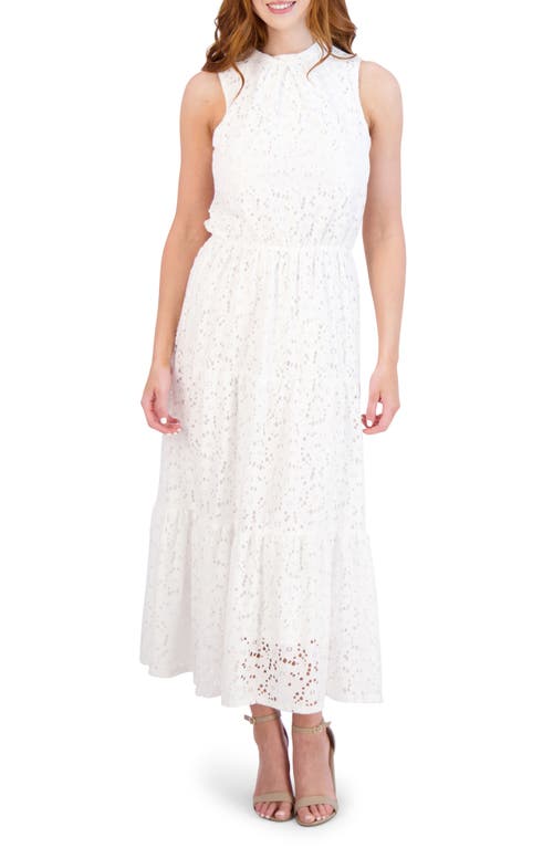 Julia Jordan Tiered Eyelet Maxi Dress Ivory at Nordstrom,