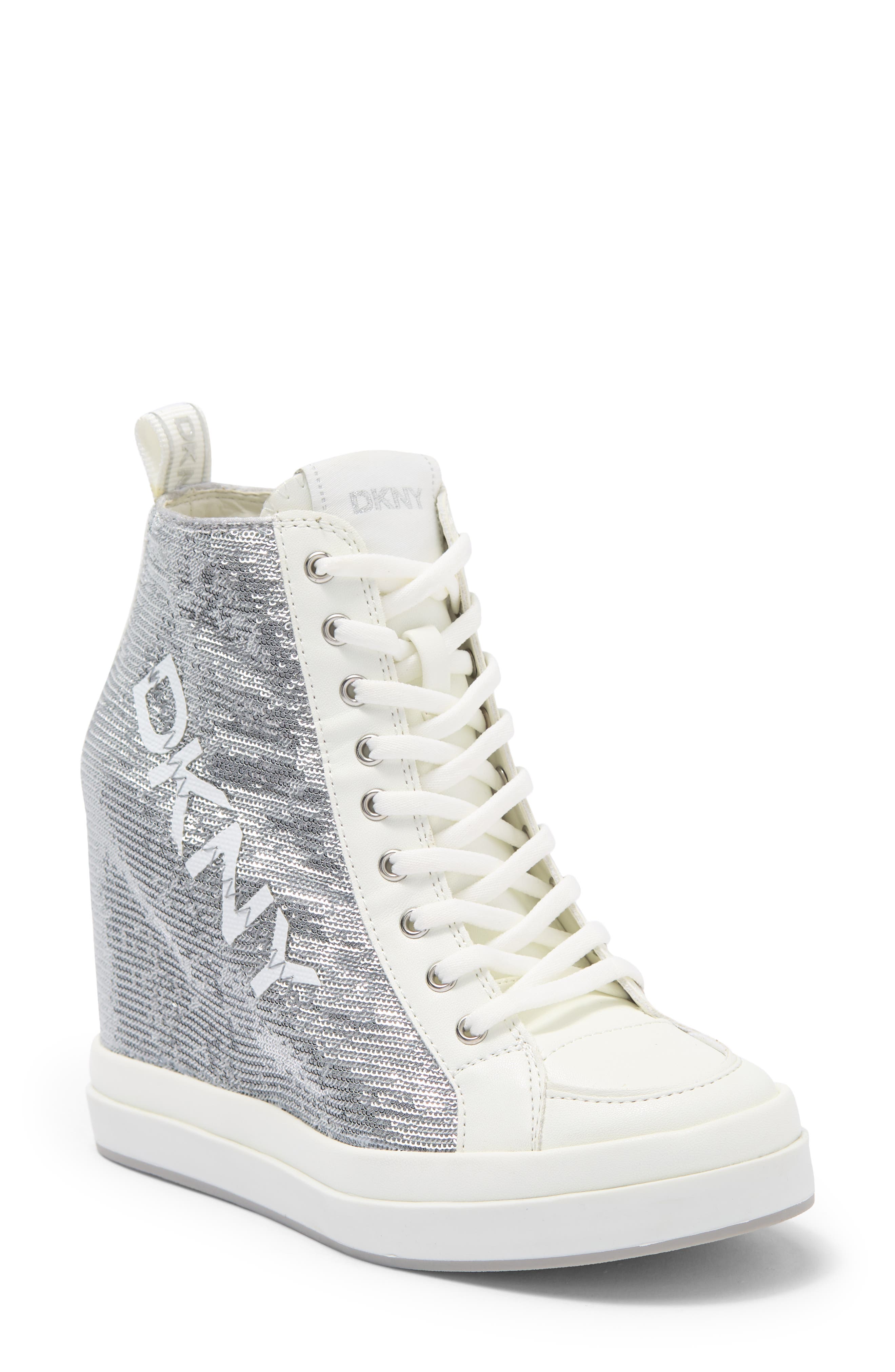 dkny hidden wedge sneaker