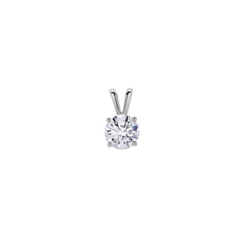 Luvmyjewelry Lucent 14k Gold Round Lab Grown Diamond Pendant In 14k White Gold